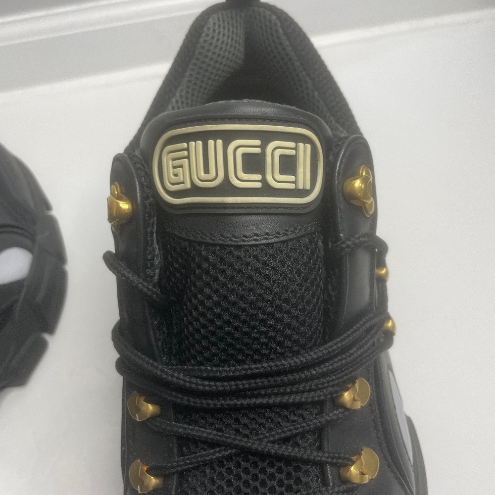 Gucci Team Flashtrek Black Lace up Hiking Sneakers Size 9.5 Italy - Picture 2 of 15